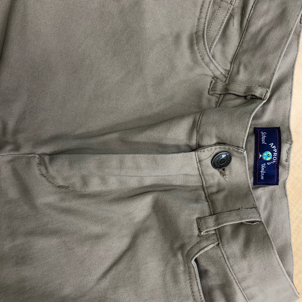 Khaki school uniform pants